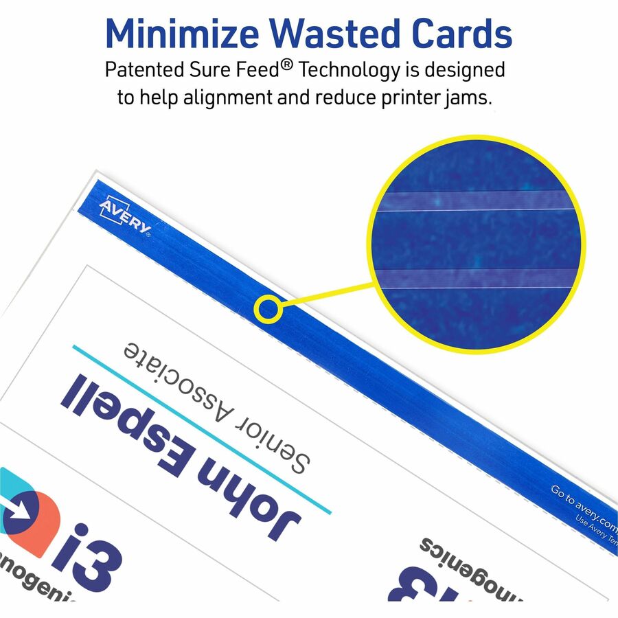 Avery® Tent Cards, 2-1/2" x 8-1/2" , Embossed Border, 100ct (5305) - Image 5