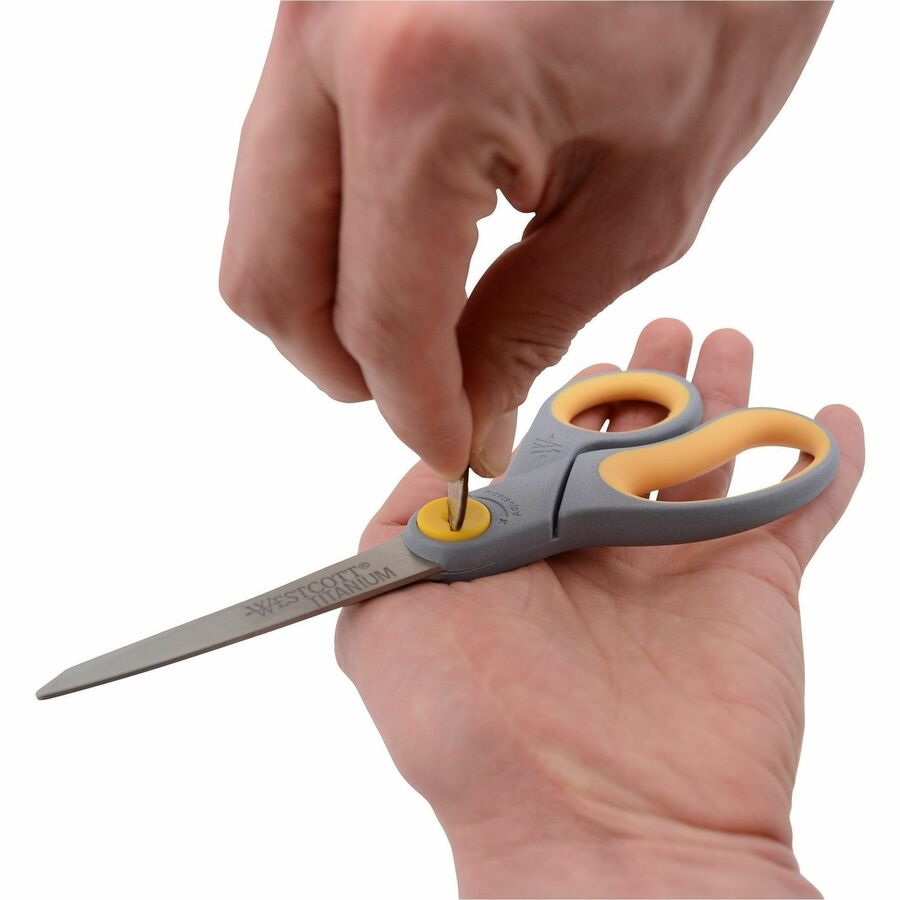 Westcott 8" Straight Soft Handle Titanium-Bonded Glide Scissors - Image 3
