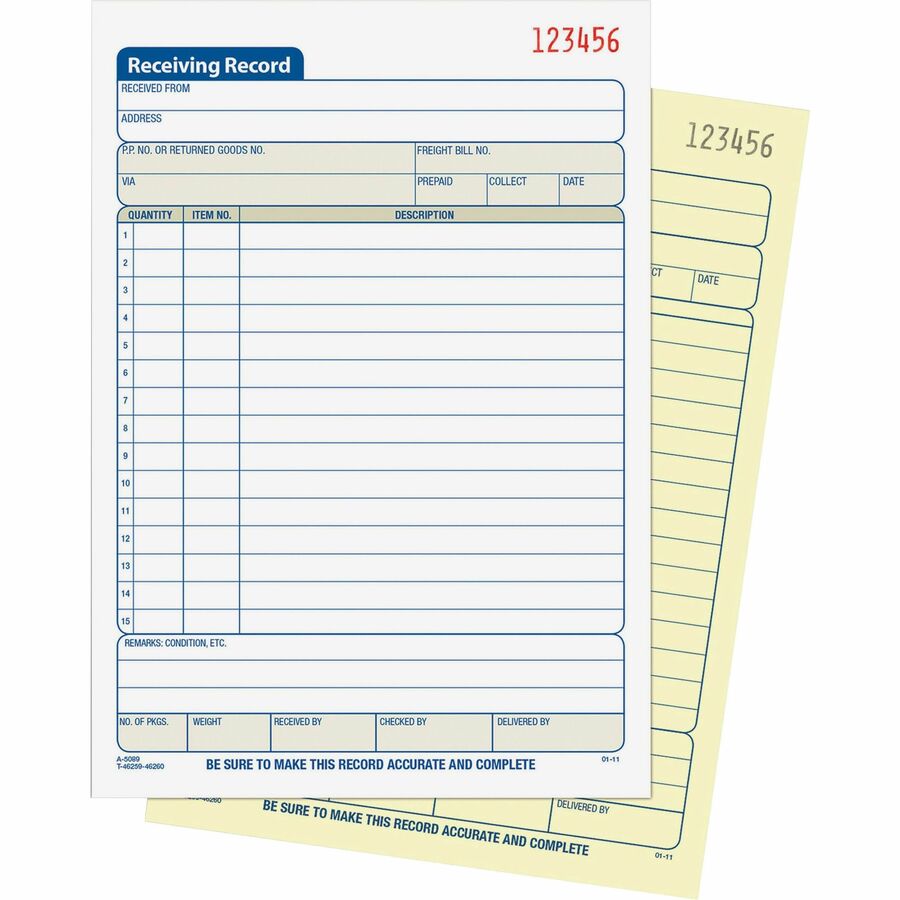 Adams Carbonless Receiving Record Book - Image 4