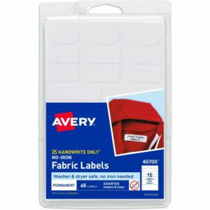 Avery® No-Iron Clothing Labels - Assorted Shapes & Sizes