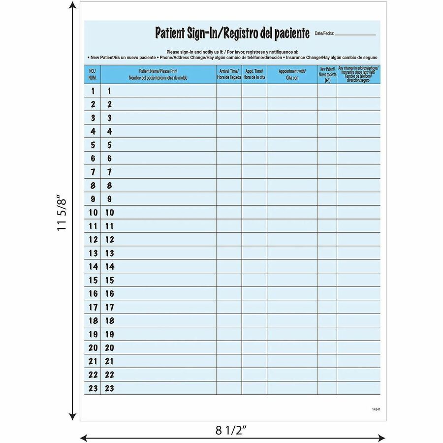 Tabbies Patient Sign-in Label Forms - Image 5