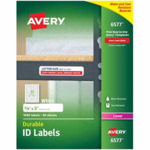 Avery® Permanent Durable ID Laser Labels