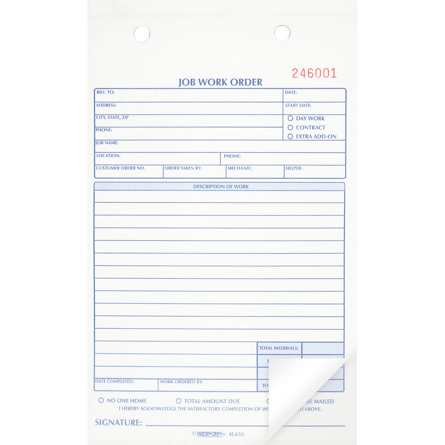 Rediform 2-part Job Work Order Book - Image 4